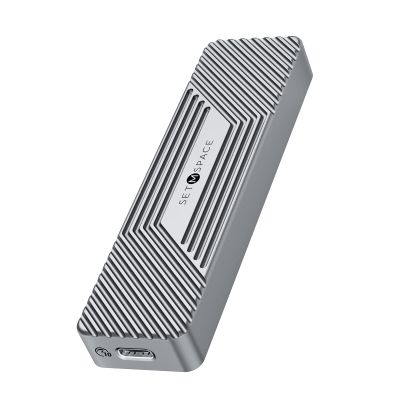 SETMSPACE M.2 Enclosure, 10 Gbps NVMe Enclosure and 6Gbps NGFF SATA Enclosure, PCIe M-Key(B+M Key), USB3.1 Gen2 with 5.9in Cable Support UASP for SSDs 2230,2242,2260,2280