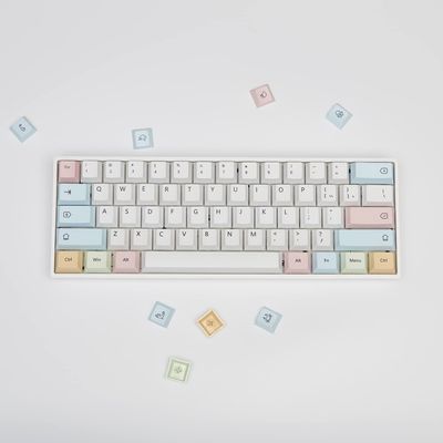 136 Key pbt Sublimation Dye Sub Chalk keycap for Cherry MX Switch Mechanical Keyboard Personality keycaps (English)