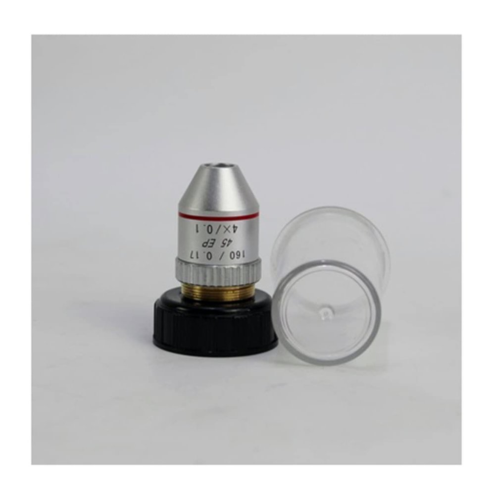 Lab Microscope Slides Semi Plan Achromatic Objective Lens 4X 10X 40X 60X 100X 160/0.17 for EP Microscope Objectives Lens Microscope Parts (Color : 4X)
