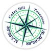 Cedar Hill Tennessee 2-Inch Vinyl Decal Sticker Latitude Longitude Compass Design view 1