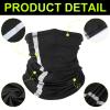 SATINIOR 4 Pcs Hard Hat Sun Shade High Visibility Full Brim Hardhat Sun Visor and Neck Gaiter Bandana with Reflective Strip Hard Hat Accessories for Construction Helmet(Black) view 4