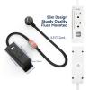Gun Safe Accessory Electrical Power Outlet Kit Black, Wall Mountable Socket Surge Protector Power Strip with 2 AC Outlets and 2 USB White view 4