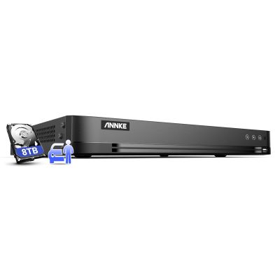 ANNKE 16CH 4K Surveillance Digital Video Recorder with Human & Vehicle Detection, 8MP H.265+ Security AI DVR for Home& Business, Easy Live Viewing, Recording & Playback, 8TB Hard Drive Included