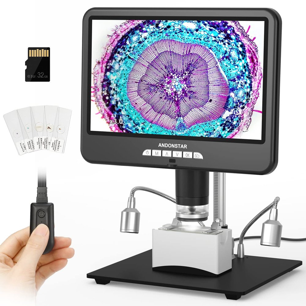 Andonstar 10.1 Inch HDMI Digital Microscope AD207S-10, Soldering Microscope, Coin Microscope for Error Coins, Electronic Microscope Kit
