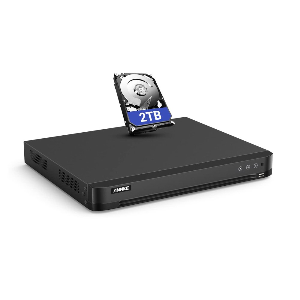 ANNKE 16CH 4K Surveillance Digital Video Recorder with Human & Vehicle Detection, 8MP H.265+ Security AI DVR for Home& Business, Easy Live Viewing, Recording & Playback, 2TB Hard Drive Included