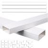 MLYYJH Large White PVC Cord Cover Corner Wall Ceiling, 16 ft Long Sturdy Waterproof Self Adhesive Raceway Cable Organizer, Easy to Install, Exhibitions Classrooms Gymnasiums Retail Hospitality view 1