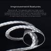 24 Core TFZ Earphone Cable-KBEAR [Expansion] Upgrade Cable, 4N Copper Silver plated Cable, IEM Detachable Cable with2.5mm Plug, Suit for LIVE-X LIVE-1 T2 KING-PRO and TFZ Series (TFZ2.5, Silver) view 3