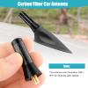 Car Radio Antenna, 1.38" Carbon Fiber Screw Short Antenna Vehicle Car Truck Radio Aluminum Car Short Decoration Antenna Universal Replacement, Black view 2