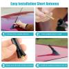 Car Radio Antenna, 1.38" Carbon Fiber Screw Short Antenna Vehicle Car Truck Radio Aluminum Car Short Decoration Antenna Universal Replacement, Black view 3