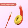 Olyre Kids Headphones, Safe 85db Volume Control Light Up Cat Ear Headphones with Sharing Port for Classroom/Travel/Homeschool, Sparkling Birthday Gifts for Girls & Boys - Orange view 2