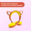Olyre Kids Headphones, Safe 85db Volume Control Light Up Cat Ear Headphones with Sharing Port for Classroom/Travel/Homeschool, Sparkling Birthday Gifts for Girls & Boys - Orange view 3
