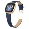 EDIMENS Leather Bands Compatible for Fitbit Versa 3 / Fitbit Versa 4 / Fitbit Sense for Women Men, Genuine Leather Bands Replacement Wristbands Straps Compatible with Versa 3 / Versa 4 / Sense view 1
