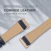 EDIMENS Leather Bands Compatible for Fitbit Versa 3 / Fitbit Versa 4 / Fitbit Sense for Women Men, Genuine Leather Bands Replacement Wristbands Straps Compatible with Versa 3 / Versa 4 / Sense view 3