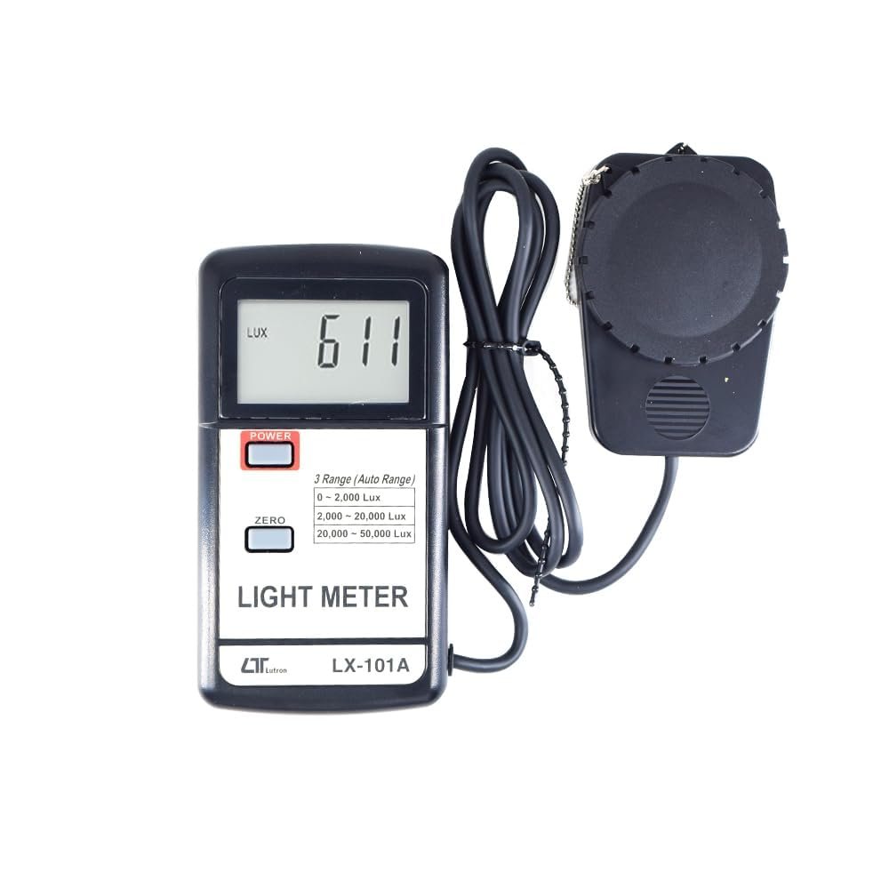 LX-101A Digital Lux Meter Exposure Meter Alongwith Factory Calibration Certificate (Range: 50,000 Lux) for Auditoriums, Theatres, Stadiums, Amphitheatre, OT Rooms