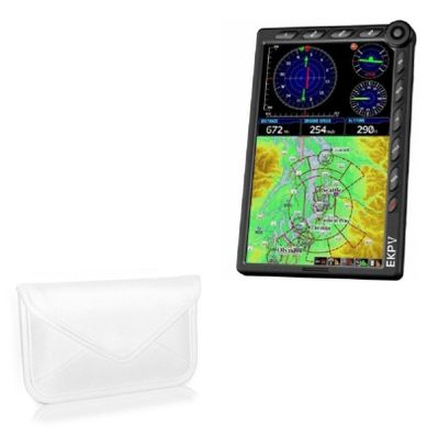 BoxWave Case Compatible with AVMap EKP V Handheld GPS - Elite Leather Messenger Pouch, Synthetic Leather Cover Case Envelope Design - Ivory White