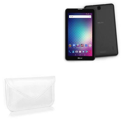 BoxWave Case Compatible with BLU Touchbook M7 MTK - Elite Leather Messenger Pouch, Synthetic Leather Cover Case Envelope Design - Ivory White