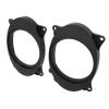 2pcs 6.5inch Black Door Speaker Adapter Spacer Rings,Speaker Adapter Bracket Ring with 2 Wire Harness Replacement for Levin(6X9) view 2