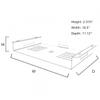 Oeveo Under Desk Laptop Mount - Black | Fits Laptops Up to 17"| 2.375" H x 19.5" W x 11.125" D | Metal Laptop Mount with Air Vents | ULM-291 | Made in America view 4