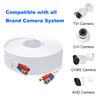 Aimyzii BNC Cable 200ft 2 Pack BNC Video Power Cable,Security Camera Cable for CCTV Camera DVR Security Systems(Included 4X BNC Adapters,1 Bag Cable Clips)-White view 3