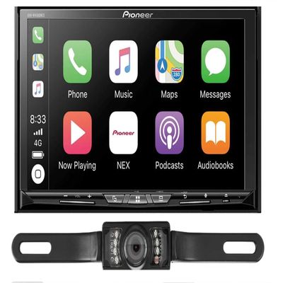 Pioneer AVH-W4500NEX in Dash DVD Receiver with a License Plate Backup Camera and a Sound of Tri-State Lanyard Bundle (Renewed)