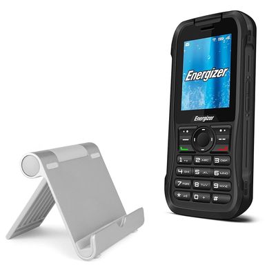 BoxWave Stand and Mount Compatible with Energizer Hardcase H240S - VersaView Aluminum Stand, Portable, Multi Angle Viewing Sturdy