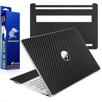 ArmorSuit MilitaryShield Black Carbon Fiber Skin Vinyl Wrap for HP 15-dy2039ms (15.6 inch) Laptop - Anti-Bubble Film