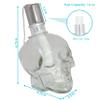 Sunnydaze Grinning Skull Glass Tabletop Torches - Outdoor Patio Lighting - Includes Wicks and Attached Snuffers - Set of 4 Refillable Torches - 2 Clear and 2 Black view 3
