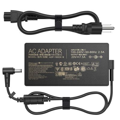 150W AC Charger Fit for Genuine Asus TUF Gaming A15-FA506IH A17-FA706IH FX505GT FX505DT A18-150P1A ASUS ROG G531GT-AL123T XS53 G531GD Zenbook Pro 14 ADP-150CH B 20V 7.5A Laptop Adapter