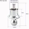 Tertullus 8 Pcs Audio RCA Dust Caps Plugs Shileding Caps Noise Stopper Dust Proof Protectors for Amp (Rhodium Plated) view 4