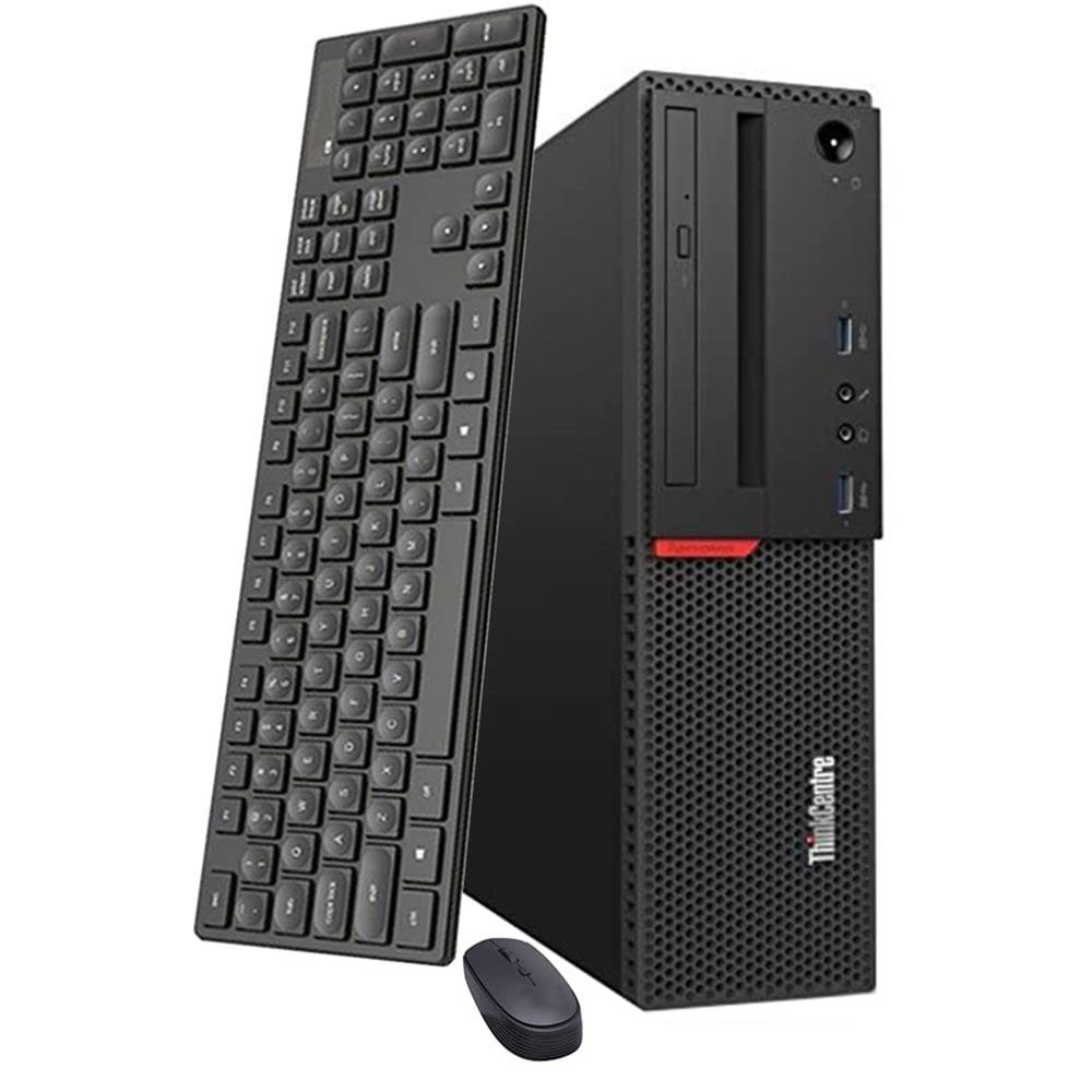Lenovo ThinkCentre M800 SFF Desktop Computer PC, Intel Core i7-6700 3.40GHz, 16GB DDR4 256GB SSD 2TB HDD, Built-in WiFi BT,DVD-RW,Wireless Keyboard Mouse,Windows 10 Pro (Renewed)