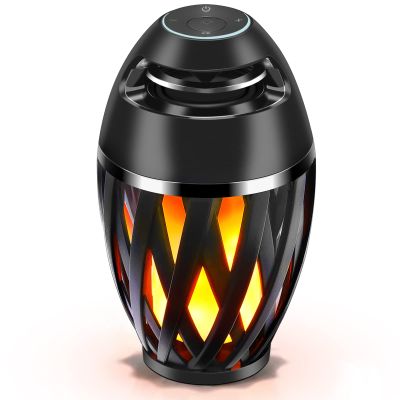 AOLWEEC Flame Light Speaker, Led Flame Speakers Torch Atmosphere Bluetooth Speakers & Outdoor Portable Stereo Speaker with HD Audio and Enhanced Bass Flickers Warm Lamp for iPhone/iPad/Android