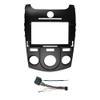 9'' Car Radio Stereo Fascia Frame Panel Trim with Power Harness Loom for 2008-2013 KIA Forte(MT) Cerato 2 Manual AC Dash Mount (Black) view 1