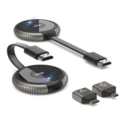 TIMBOOTECH Wireless HDMI Transmitter and Receiver 4K, Casting Media Video/Audio/File HDMI Wireless Extender 5G Kit for Laptop, Camera, Cable Box, Netfix, PS5, Phone to Monitor, Projector, HDTV 165FT