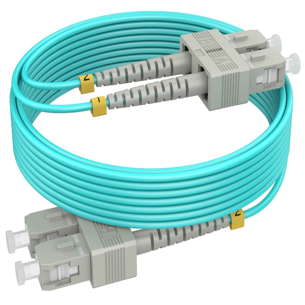 15m OM3 SC to SC, (50ft) Multimode Fiber Optical Patch Cables, Options 7in~500ft, Fiber Optic Patch Cable Duplex 10G LSZH, 