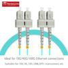 15m OM3 SC to SC, (50ft) Multimode Fiber Optical Patch Cables, Options 7in~500ft, Fiber Optic Patch Cable Duplex 10G LSZH,  view 2