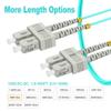 15m OM3 SC to SC, (50ft) Multimode Fiber Optical Patch Cables, Options 7in~500ft, Fiber Optic Patch Cable Duplex 10G LSZH,  view 3