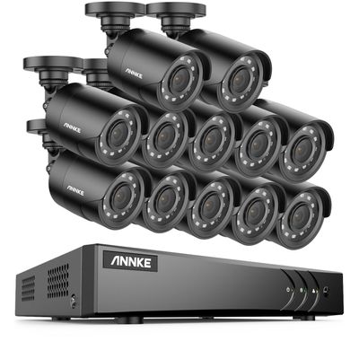 ANNKE Home Security Camera System, 16 Channel 3K Lite DVR Recorder, 12x Outdoor Wired Surveillance CCTV Cams, Up to 100 ft Night Vision, AI Human/Vehicle Motion Detection, Remote Access, No Hard Drive