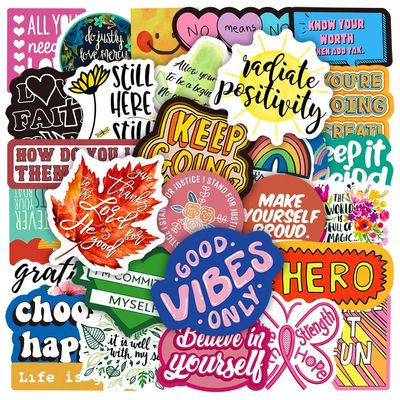 10/30/50/100PCS Motivational Quotes Sentences Phrases Sticker Waterproof for Laptop Phone Office Study Room Graffiti Decal Toy