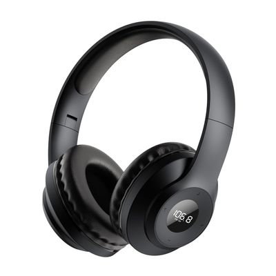 kamapulo X5 Rechargeable & Portable FM Radio Headphones with Best Reception,LED Display,Soft Ear Muffs, FM Headset Radio Receiver for Meeting, Works, Hiking, Jogging (Black)