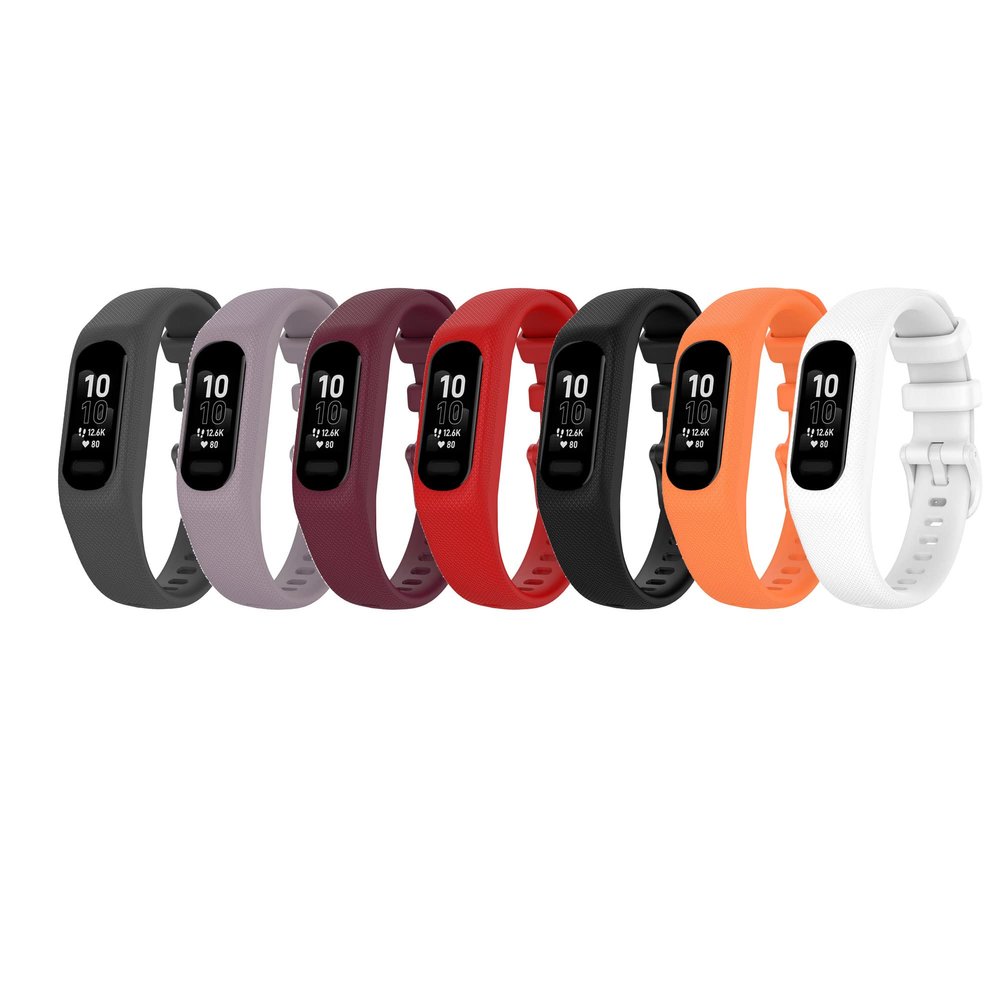 Chofit For Garmin Vivosmart 5 Bands,Soft Silicone Replacement Watch Band Strap for Garmin Vivosmart 5 Tracker, Small and Large,7 Colors (Large)