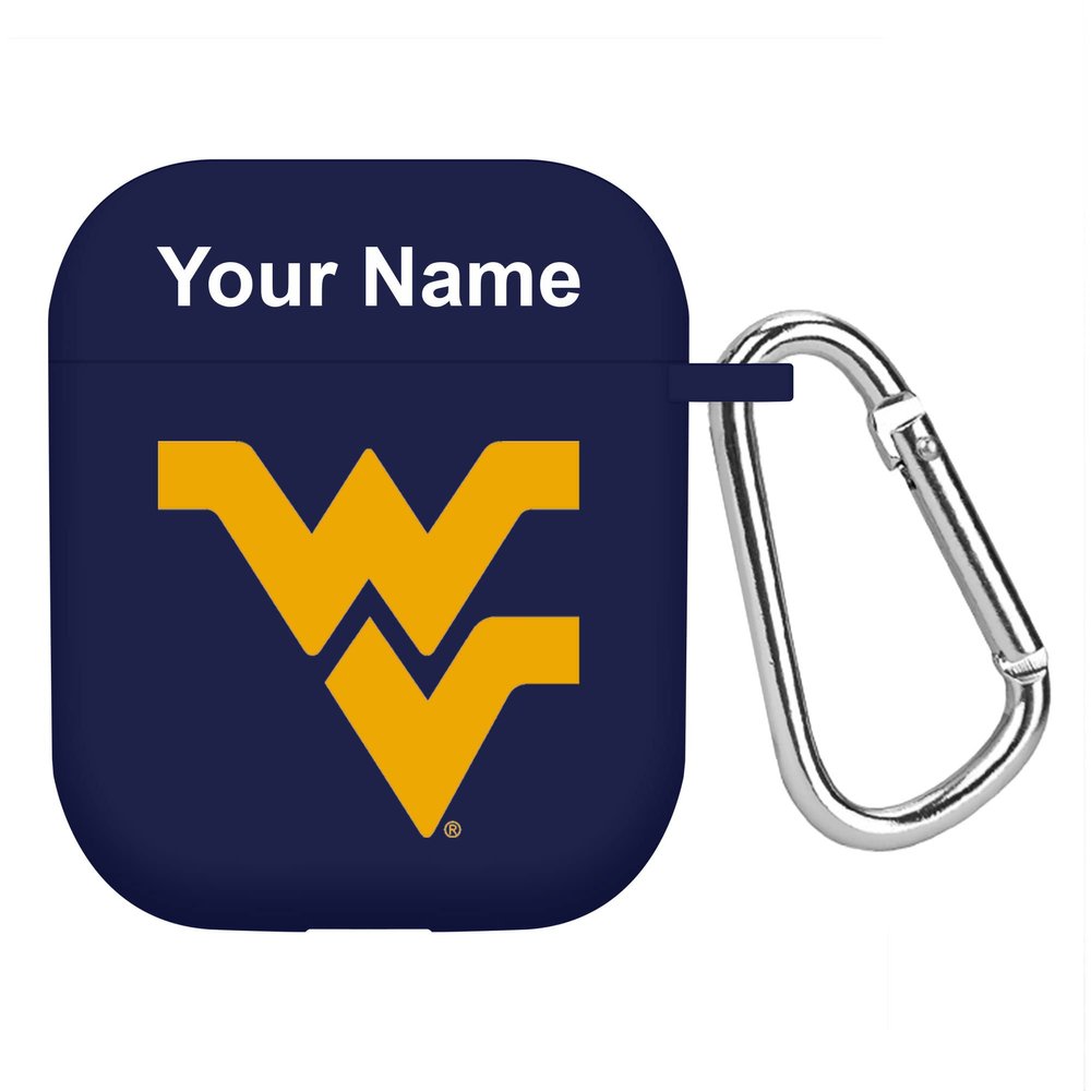 Affinity Bands West Virginia Mountaineers Custom Name HD Case Cover Compatible with Apple AirPods Gen 1 & 2 (Navy)