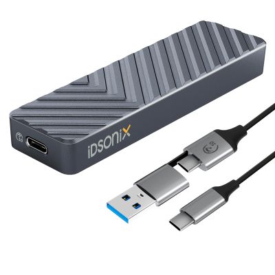 iDsonix Gray M.2 NVMe SSD Case Hard Drive Enclosure NVMe SSD USB C 3.1 Ultra 10G Speed External HDD Caddy Tool-Free Design for UASP, M.2 NVMe SATA Suitable for, Routers, PS4