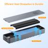 iDsonix Gray M.2 NVMe SSD Case Hard Drive Enclosure NVMe SSD USB C 3.1 Ultra 10G Speed External HDD Caddy Tool-Free Design for UASP, M.2 NVMe SATA Suitable for, Routers, PS4 view 2