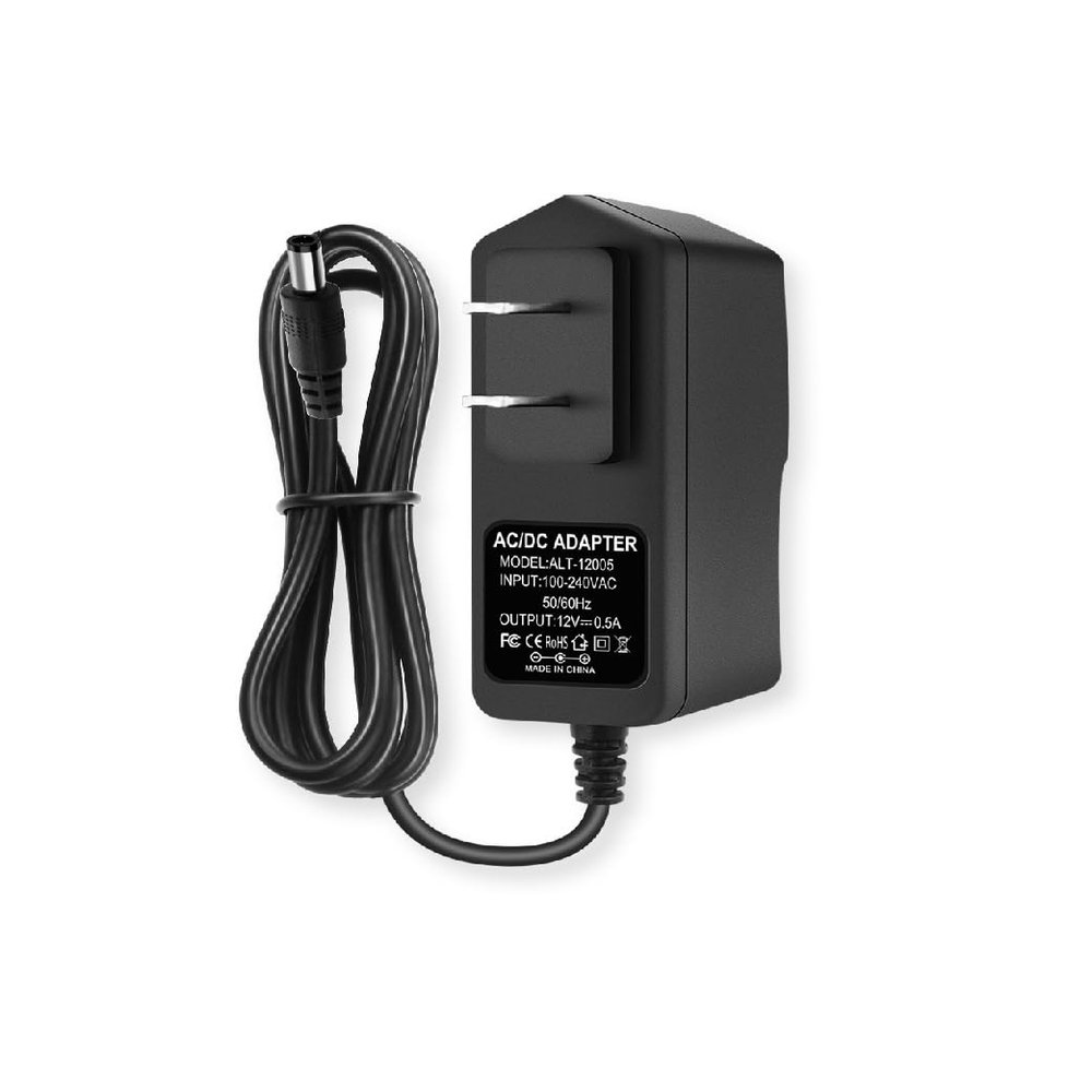 12V DC Power Supply 0.5A 500mA Universal AC Adapter, 100-240 50/60Hz Adapter to 12 Volts 0.5Amp Transformer, DC 12V Power Cord, 5.5mm x 2.5mm Plug