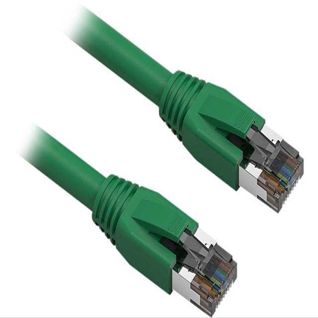 Cat.8 S/FTP Ethernet Network Cable 2GHz 40G Green (50ft)