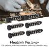 100Pcs Heatsink Mount Pins 18.6mm Plastic CPU Cooler Fan Mounting Clip Fastener Set for Heat Sink and Computer Fan Installation view 4
