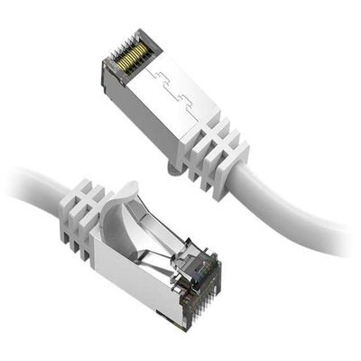 0.5Ft Cat.8 S/FTP Ethernet Network Cable 2GHz 40G (White)
