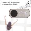 Hilitand Radio Alarm Clock, Bluetooth 5.0 Portable Speaker Digital Clock with Dual Alarm Clock, LED Mirror Digital Alarm Clock for Bedrooms Reading Cooking Horse Riding view 3