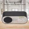 Hilitand Radio Alarm Clock, Bluetooth 5.0 Portable Speaker Digital Clock with Dual Alarm Clock, LED Mirror Digital Alarm Clock for Bedrooms Reading Cooking Horse Riding view 4