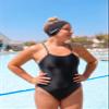 Sporti Swimming Headband - Swimmer Ear Wrap (Black) view 2